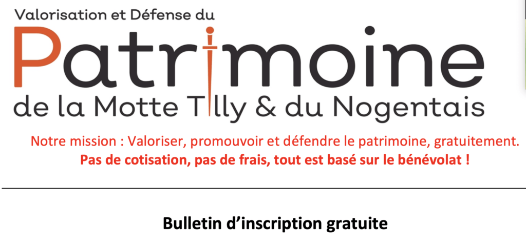 Bulletin d'inscription