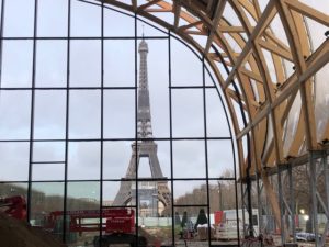 Vue Tour Eiffel grand palais ephemere