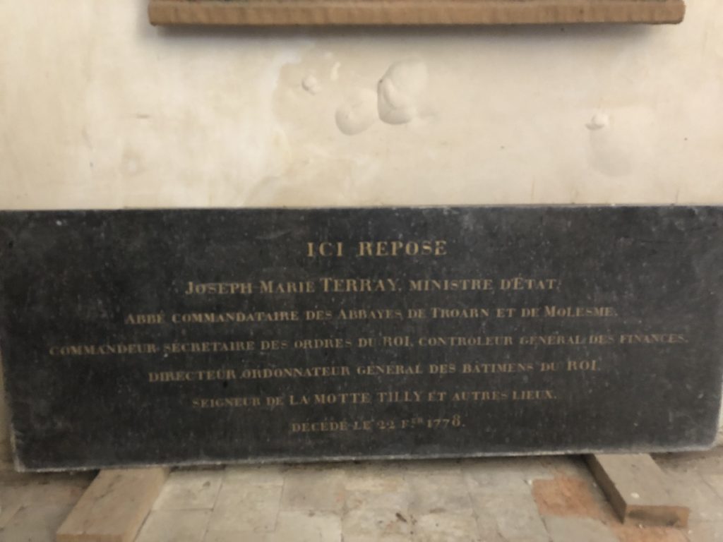 Plaque tombeau abbe Terray